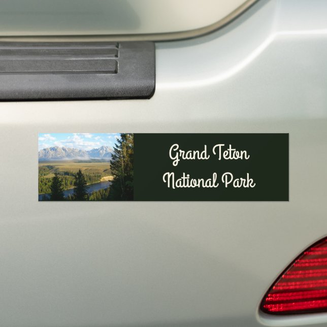 Jackson Hole Mountains und Fluss Autoaufkleber (Auf Auto)