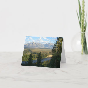 Jackson Hole Mountains und Fluss Karte
