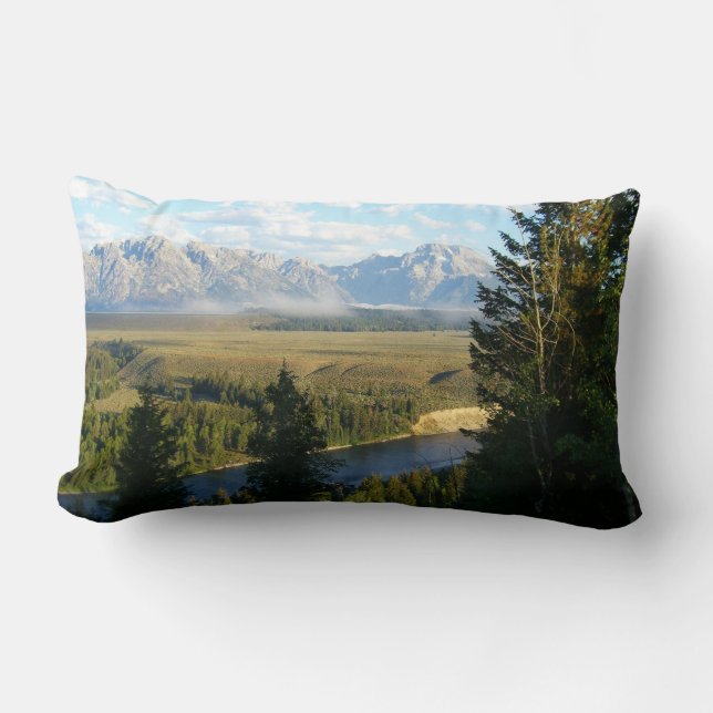 Jackson Hole Mountains und Fluss Lendenkissen (Vorderseite)