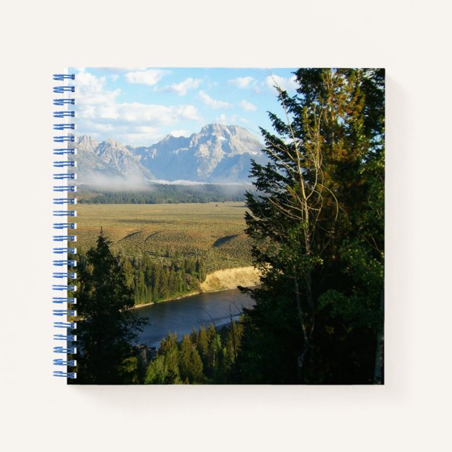 Jackson Hole Mountains und Fluss Notizbuch (Vorderseite)