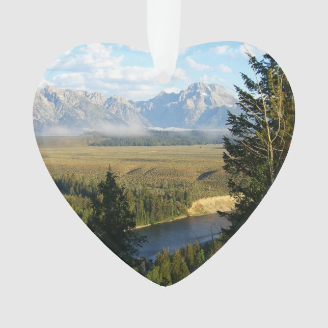 Jackson Hole Mountains und Fluss Ornament (Vorderseite)