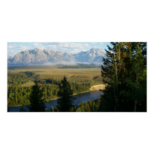 Jackson Hole Mountains und Fluss Poster