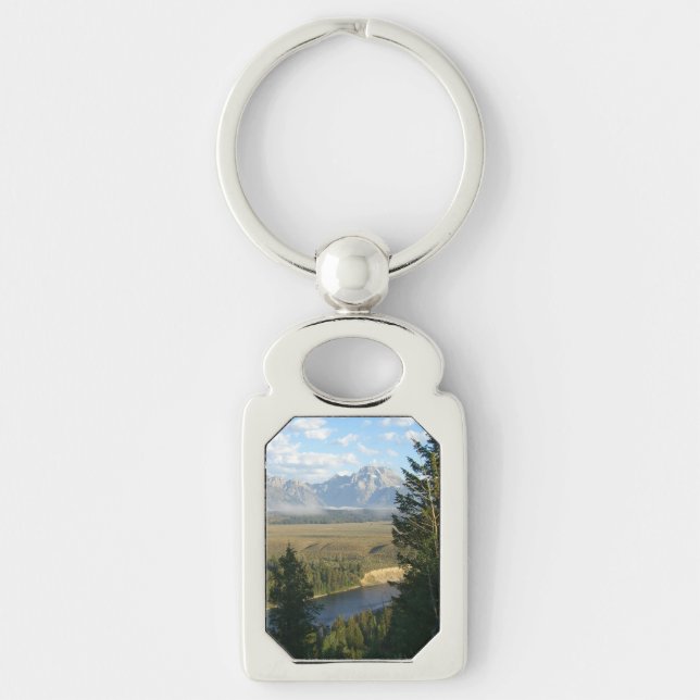 Jackson Hole Mountains und Fluss Schlüsselanhänger (Vorderseite)