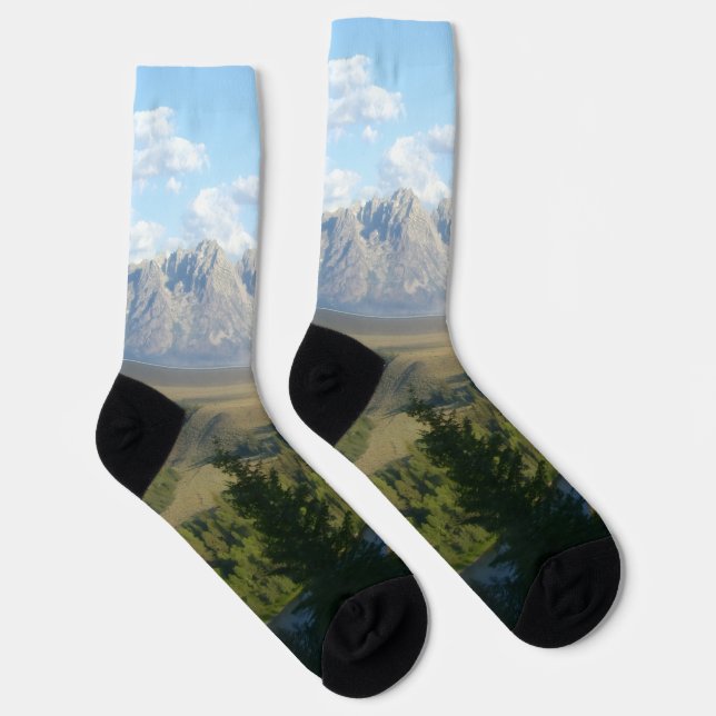 Jackson Hole Mountains und Fluss Socken (Rechts)