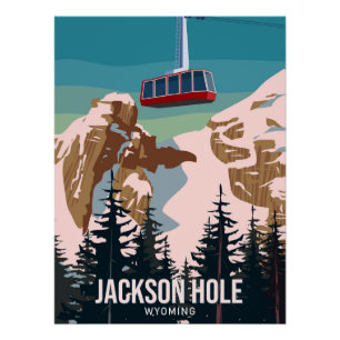 Jackson Hole Reise Resort Poster vintage