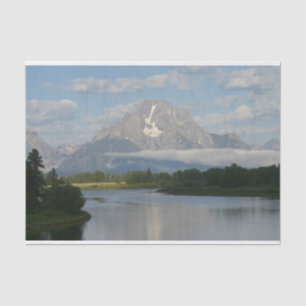 Jackson Hole River im Grand Teton National Park Seidenpapier