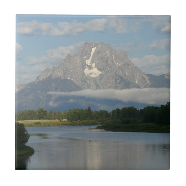 Jackson Hole River im Grand Teton Nationalpark Fliese (Vorderseite)