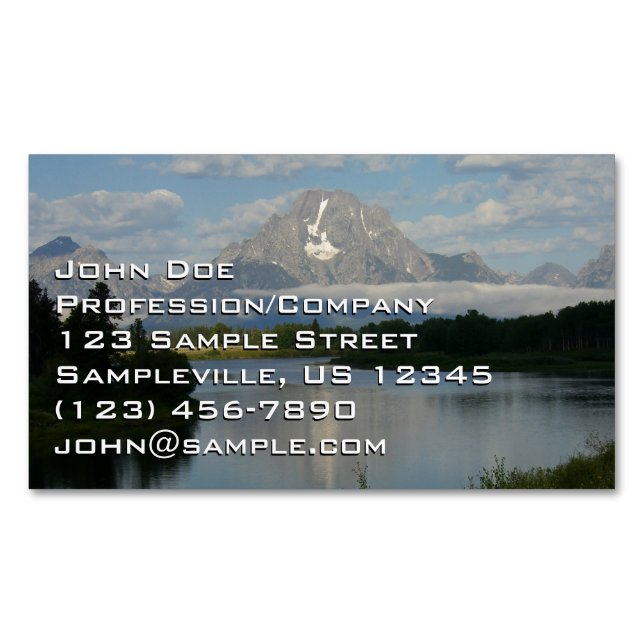 Jackson Hole River im Grand Teton Nationalpark Magnetische Visitenkarte (Vorderseite)