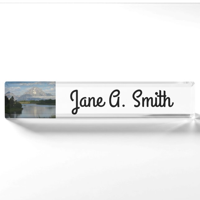 Jackson Hole River im Grand Teton Nationalpark Namensplakette (Vorderseite)