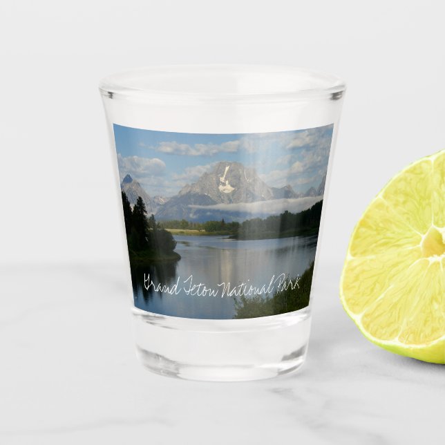 Jackson Hole River im Grand Teton Nationalpark Schnapsglas (Vorderseite)