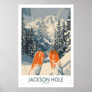 Jackson Hole Ski-Druck - Wyoming 1 Poster