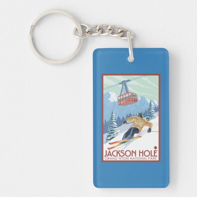Jackson Hole, skieur du Wyoming et tram (Devant)