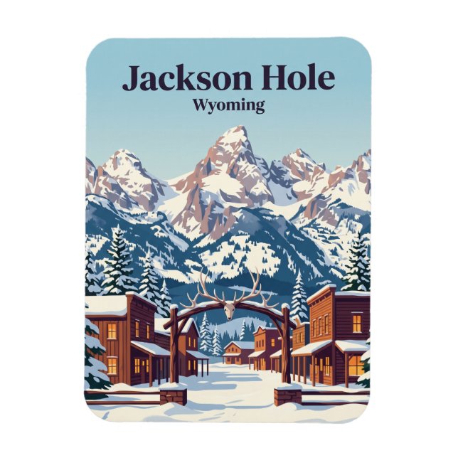 Jackson Hole USA Magnet (Vertikal)