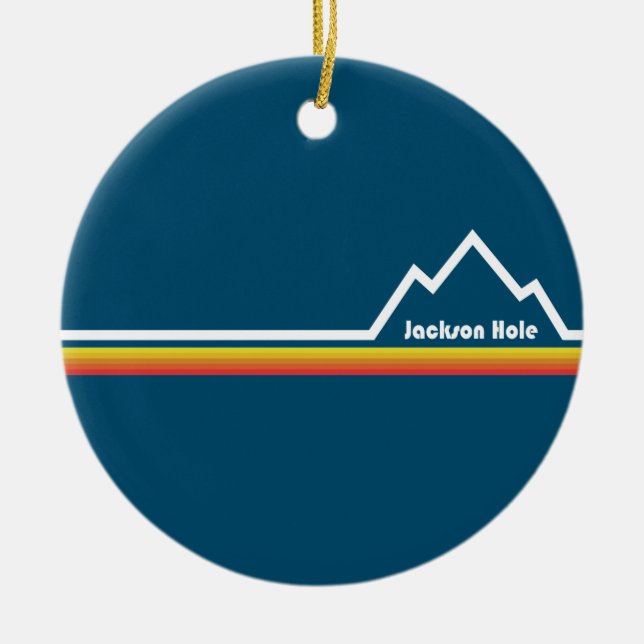 Jackson Hole Wyoming Keramik Ornament (Vorne)