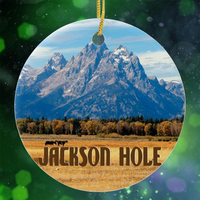 Jackson Hole Wyoming Keramik Ornament (Von Creator hochgeladen)