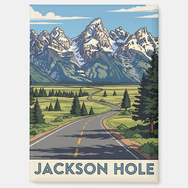 Jackson Hole Wyoming Magnet (Vorderseite)