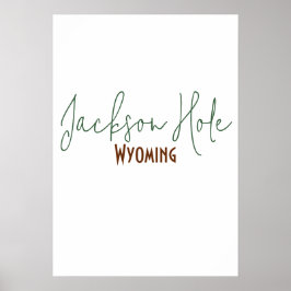 Jackson Hole, Wyoming Reise-Souvenir Poster