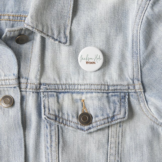 Jackson Hole, Wyoming Reiseandenken Button (Beispiel)