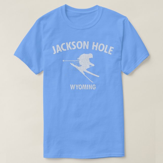 Jackson Hole Wyoming Ski Geschenk T-Shirt (Design vorne)