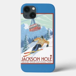 Jackson Hole, Wyoming Skier und Tram Case-Mate iPhone Hülle