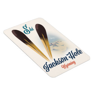 Jackson Hole Wyoming Skiposter Magnet