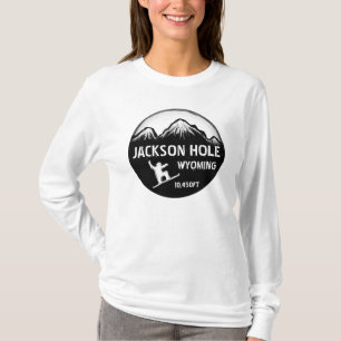 Jackson Hole Wyoming Snowboard-Kunst Hoodie T-Shirt