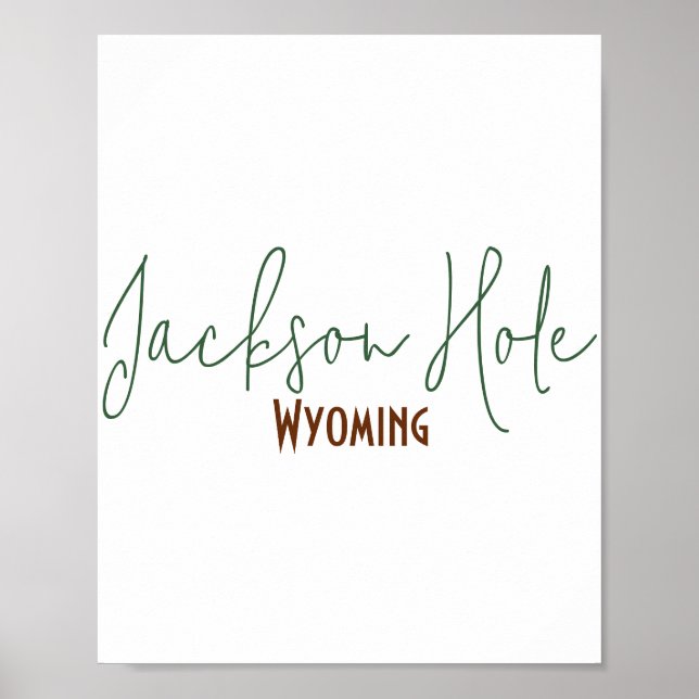 Jackson Hole, Wyoming Souvenir Poster (Vorne)