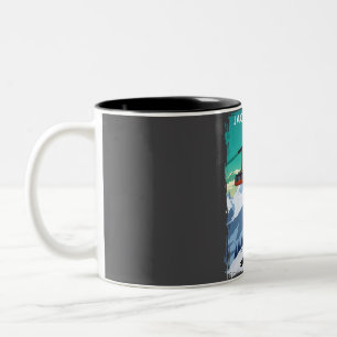Jackson Hole Wyoming Travel Poster Zweifarbige Tasse