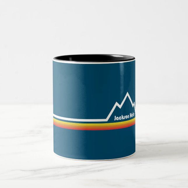 Jackson Hole Wyoming Zweifarbige Tasse (Mittel)