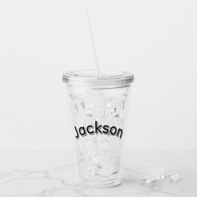 Jackson Jungenname, Acryltrinkbecher (Vorderseite Ice)