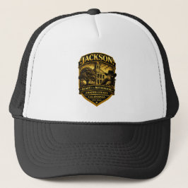 Jackson, Kalifornien – Historisches Crest-Design Truckerkappe