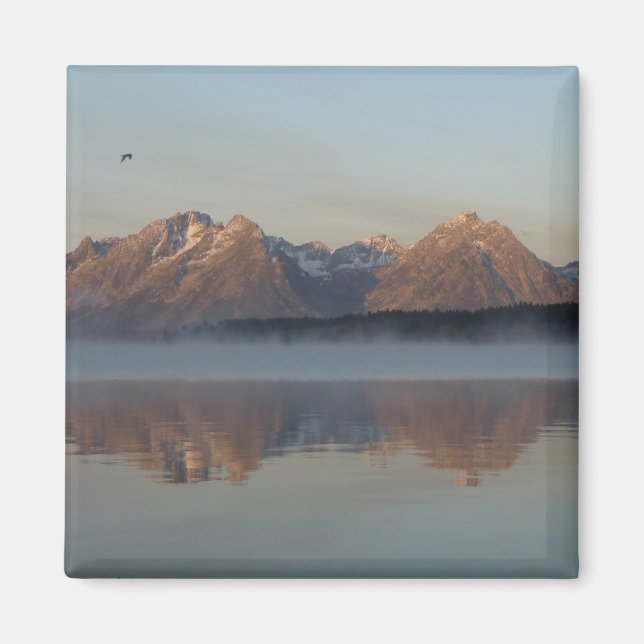 Jackson Lake Dam Reflection in Grand Teton Park Magnet (Vorne)