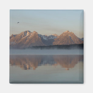 Jackson Lake Damm Reflexion im Grand Teton Park Magnet
