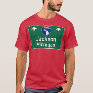 Jackson Michigan Highway Guide Sign T-Shirt