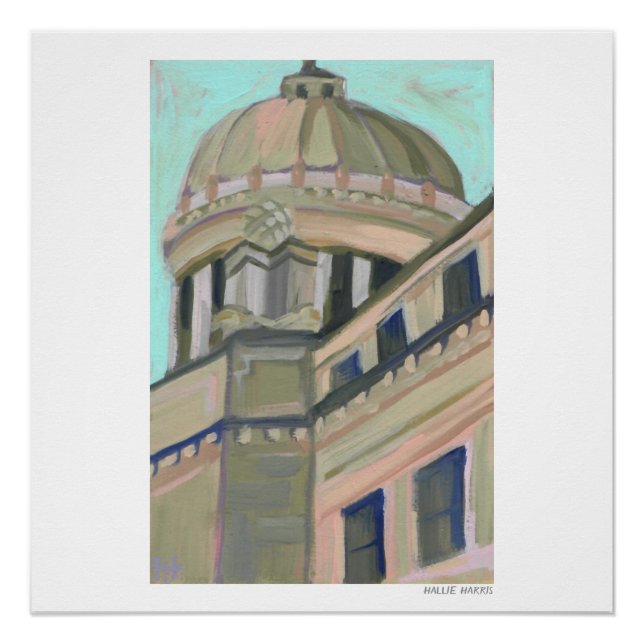 Jackson Mississippi Hauptstadt Gebäude Poster (Vorderseite)