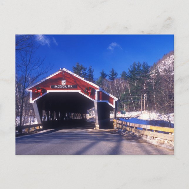 Jackson NH Covered Bridge Postkarte (Vorderseite)