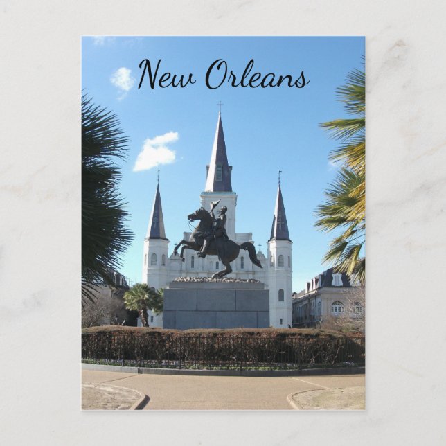 Jackson Square, Französisches Viertel, New Orleans Postkarte (Vorderseite)
