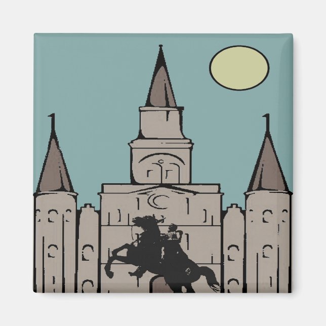Jackson Square French Quarter Poster Magnet (Vorne)