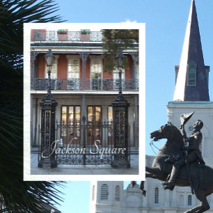 Jackson Square Gate, Pontalba Gebäude New Orleans Postkarte