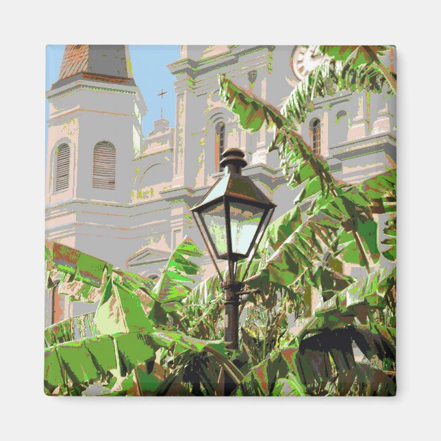 Jackson Square Lamp Post Magnet (Vorne)