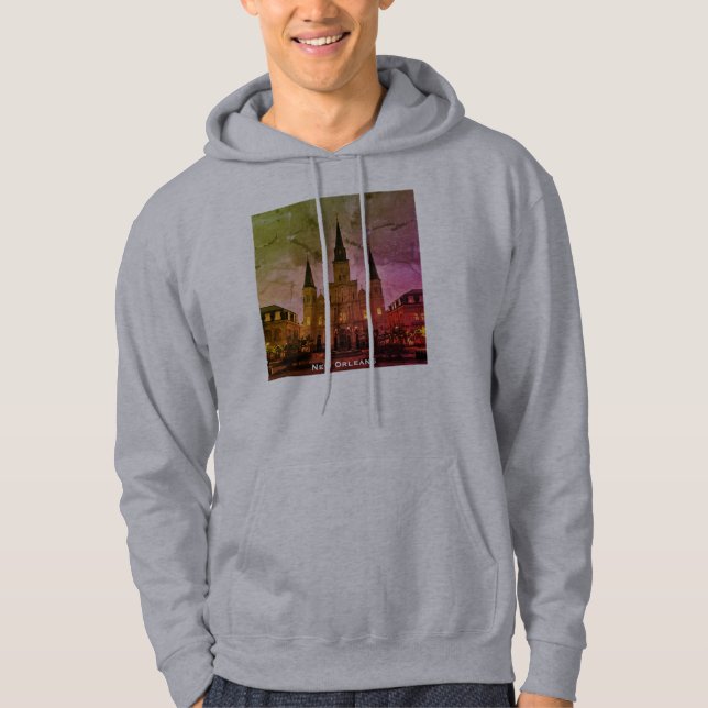 Jackson Square, New Orleans, LA Cathedral Hoodie (Vorderseite)