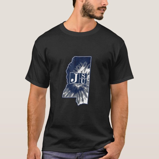 Jackson Staat University Tigers Gefärbte Krawatte  T-Shirt (Vorderseite)