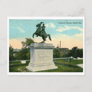 Jackson-Statue, Nashville 1918 Vintage Postkarte