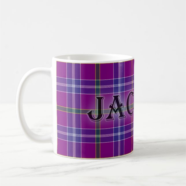 Jackson Tartan mit Nachname Kaffeetasse (Links)