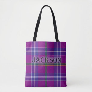 Jackson Tartan mit Nachname Tasche