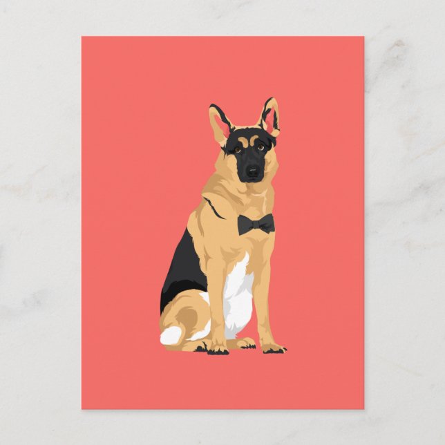 Jackson The Dapper German Shepherd Postkarte (Vorderseite)