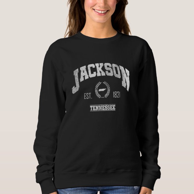 Jackson TN Tennessee Vintag Throwback Sweatshirt (Vorderseite)