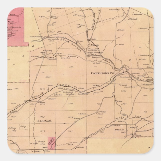 Jackson Township Quadratischer Aufkleber (Vorderseite)