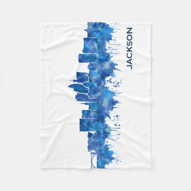 Jackson USA Skyline Blue Fleecedecke (Vorderseite)