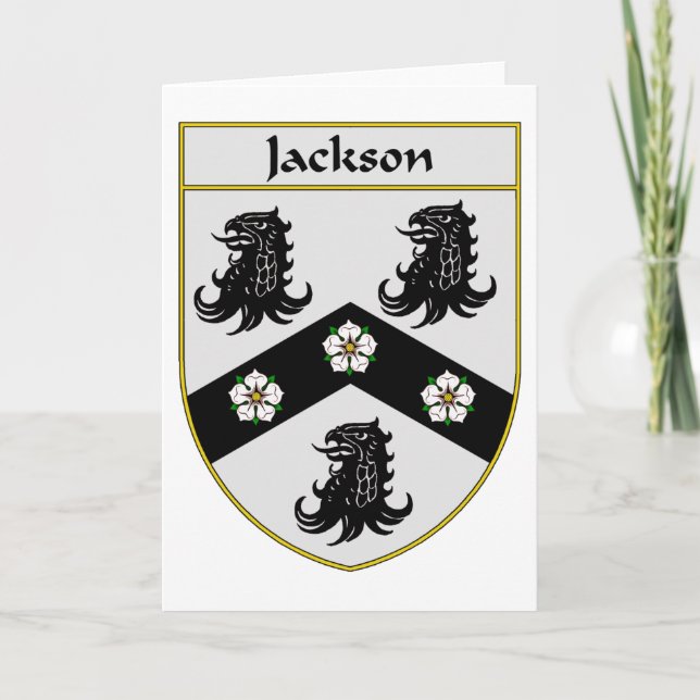 Jackson-Wappen/Familienwappen Feiertagskarte (Vorderseite)